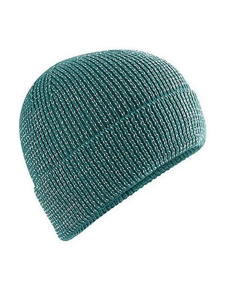 Beechfield Beechfield Reflektierendes Beanie Mütze Wintermütze Strickmütze Jogging Damen / Herren, Grün(marine green), – Produktbild 1 von 2
