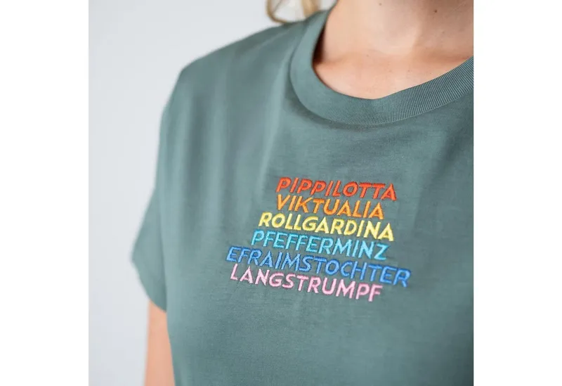 Bavarian Caps Bavarian Caps T-Shirt Bavarian Caps Damen T-Shirt "Pippilotta Viktualia" (T-Shirt, T-Shirt), Grün, – Produktbild 3 von 3