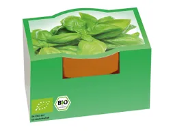 Bio-Mini-Pflanzset 'Basilikum' inklusive 1-4 farbigem Aufdruck – Produktbild 1 von 1