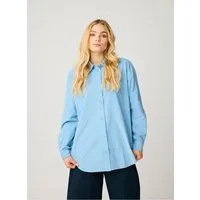 KnowledgeCotton Apparel KnowledgeCotton Apparel Lockeres Cordhemd VEGA aus Bio-Baumwolle, Blau-glacier-lake, – Produktbild 1 von 1