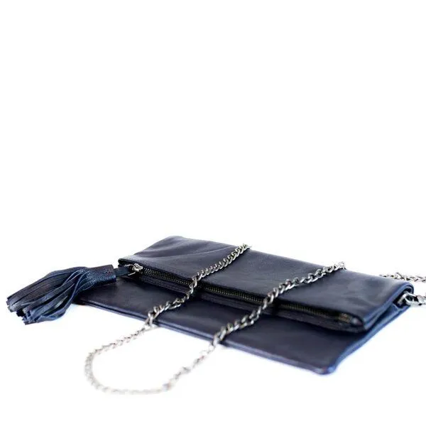 manbefair manbefair Falt-Clutch Ally Eco-Leder, Blau, – Produktbild 2 von 4