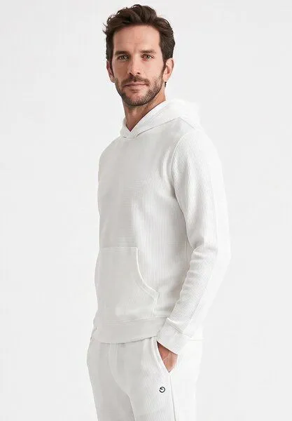 ORGANICATION ORGANICATION HECTORR | Waffel Hoodie aus Bio-Baumwolle & recyceltem Polyester, White, – Produktbild 5 von 5