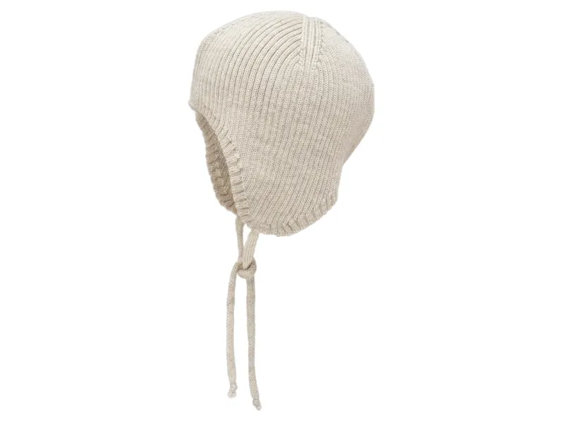Pickapooh Pickapooh Baby Mütze Wolle Seide Feinstrick melange-natur Gr. 2 (42-46cm), Natur, – Produktbild 1 von 2