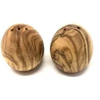 Olivenholz erleben Olivenholz erleben Salz- und Pfefferstreuer Ei-Form 2er Set aus Olivenholz – Produktbild 1 von 1