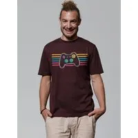 watapparel watapparel T-Shirt Unisex Retro Joystick, Red brown, – Produktbild 1 von 1