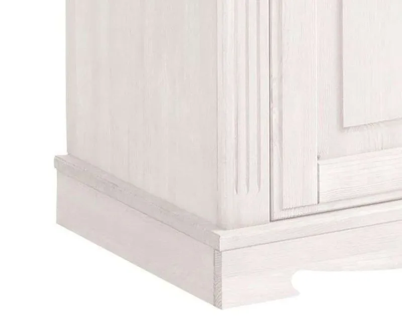 OTTO home Kommode Anna, Sideboard, Anrichte, Stauraumschrank (B/T/H: 94/40/88 cm), aus massiver Kiefer, Breite 94 cm, mit Kassettenoptik, FSC®, Weiß, – Produktbild 5 von 5