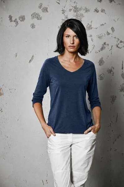 HempAge HempAge Raglanshirt mit 3/4-Arm Hanf/Biobaumwolle, Navy (blau), – Produktbild 2 von 4