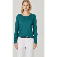 HempAge HempAge Damen Langarm-Shirt Lene Hanf/Bio-Baumwolle, Teal (grün), – Produktbild 1 von 1