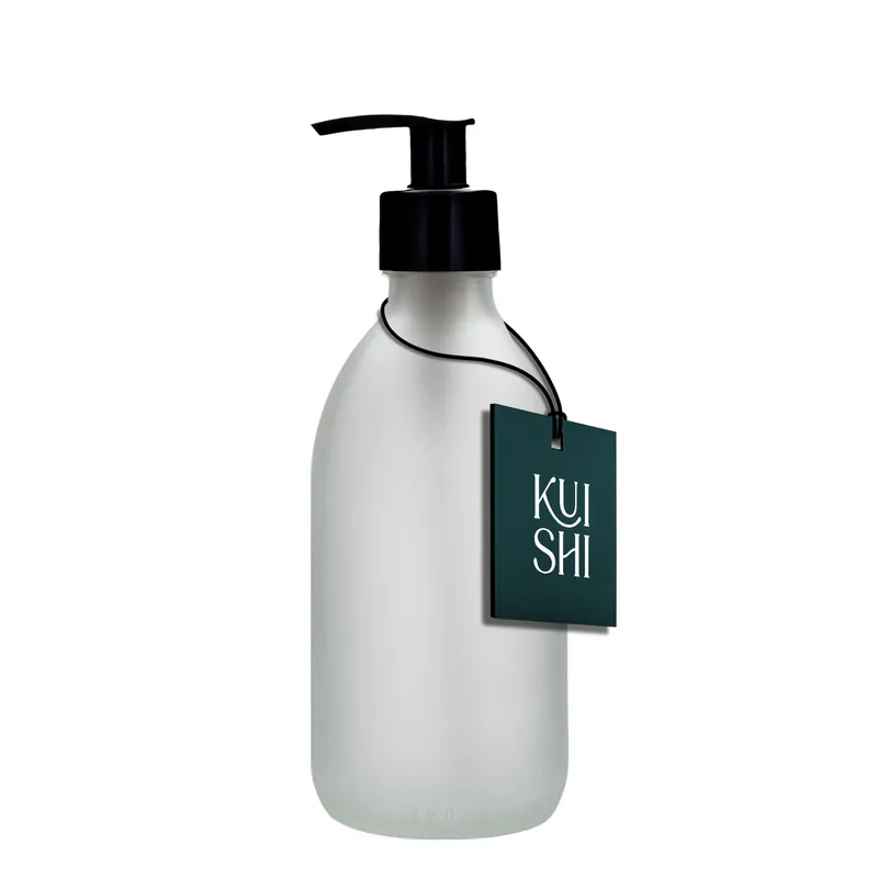 Pumpflasche aus weißem Glas – Produktbild 4 von 4
