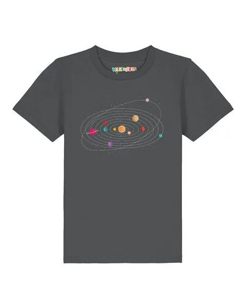 watabout.kids watabout.kids T-Shirt Kinder Sonnensystem, Anthracite, – Produktbild 1 von 2
