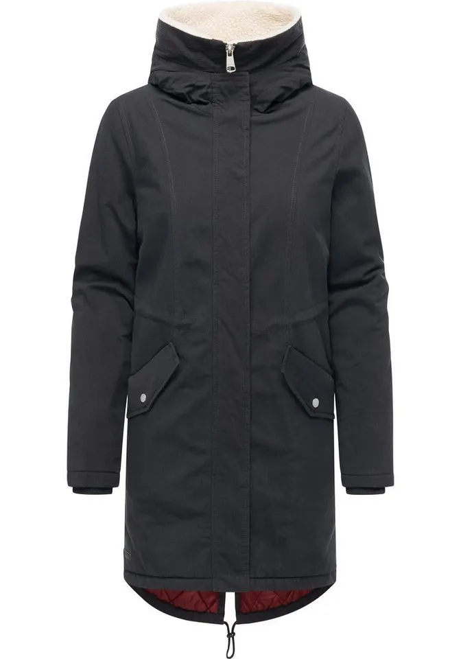 ragwear ragwear Kurzmantel Coogle YOUMODO Kurzer Damen Wintermantel mit Rucksack-Trägern, Schwarz, – Produktbild 2 von 5