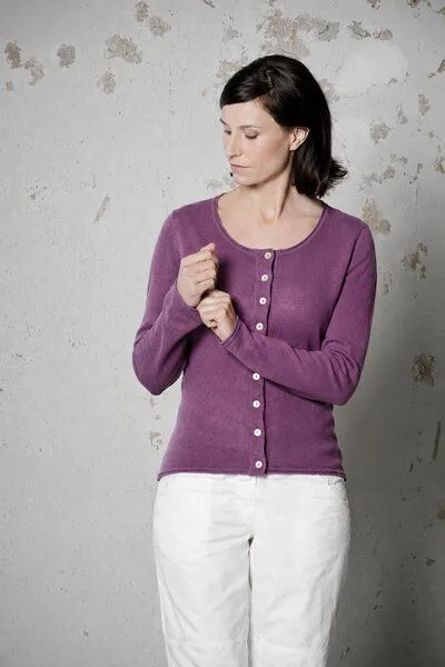 HempAge HempAge Damen Cardigan Carina, Purple, – Produktbild 2 von 4