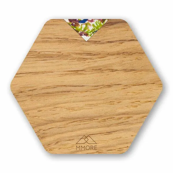 MMore MMore Untersetzer aus Holz - Amerikanischer Nussbaum, Eichenholz und organische Materialien / 4er-Set, Kristallwiese, – Produktbild 1 von 5