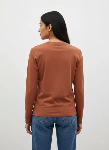 UNIPOLAR UNIPOLAR Basic Longsleeve Modell: Creative Longsleeve, Heritage brown (rot), – Produktbild 2 von 2