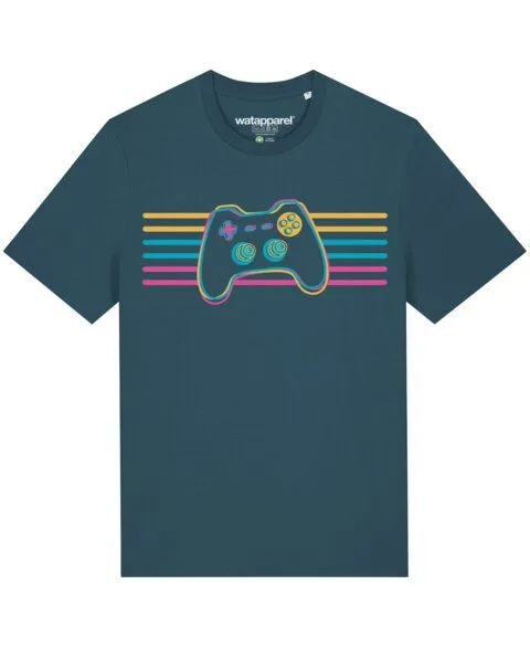 watapparel watapparel T-Shirt Unisex Retro Joystick, Stargazer, – Produktbild 1 von 3