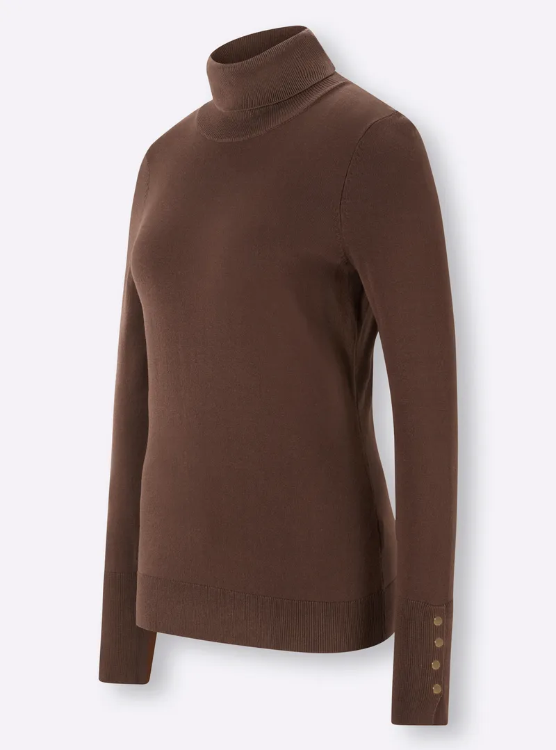 heine Rollkragenpullover schoko, Schoko, – Produktbild 1 von 2