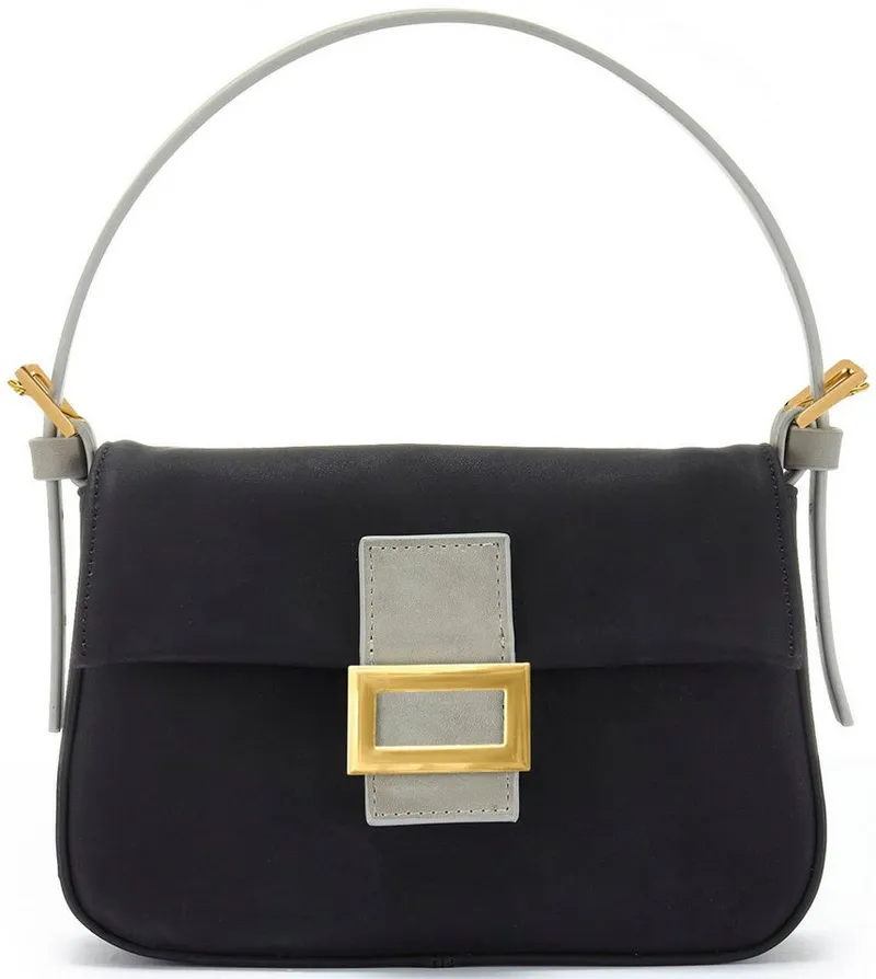 Vivance by Lascana Umhängetasche Schultertasche, Henkeltasche, Handtasche, Minibag, Handtasche Damen zum Umhängen mit abnehmbarem Schulterriemen VEGAN, Schwarz, – Produktbild 5 von 5