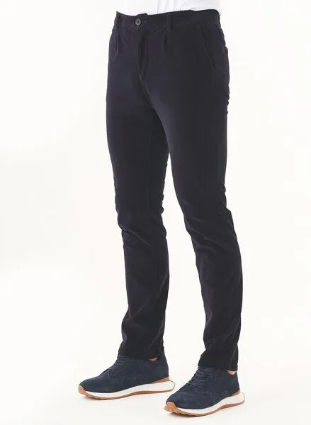 ORGANICATION ORGANICATION Cordhose aus Bio-Baumwolle, Blau(dark navy), – Produktbild 3 von 3