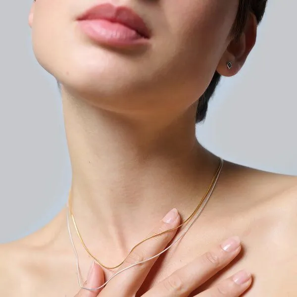fejn jewelry fejn jewelry Kette 'snake chain' - Schlangenkette, Silber, – Produktbild 3 von 3