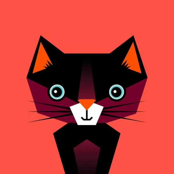 Photocircle Photocircle Poster / Leinwandbild - Kinderzimmer-Katze Illustration für Kinder – Produktbild 1 von 4