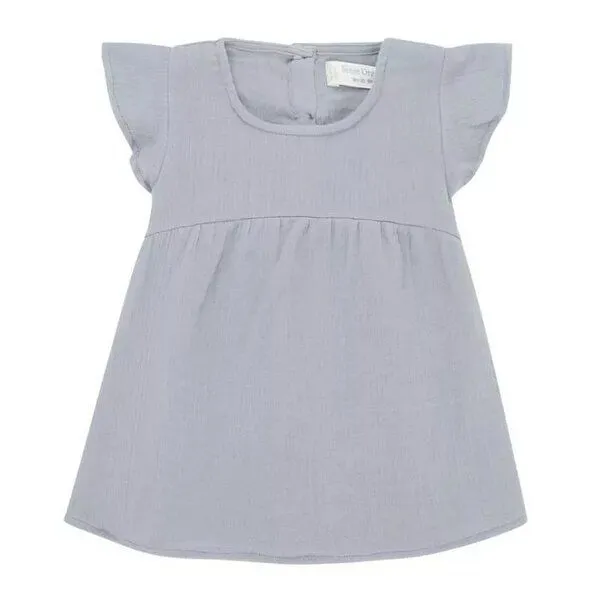 Sense Organics sense-organics Baby Tunika aus Musselin NYSSA von Sense Organics, Blaugrau, – Produktbild 1 von 2