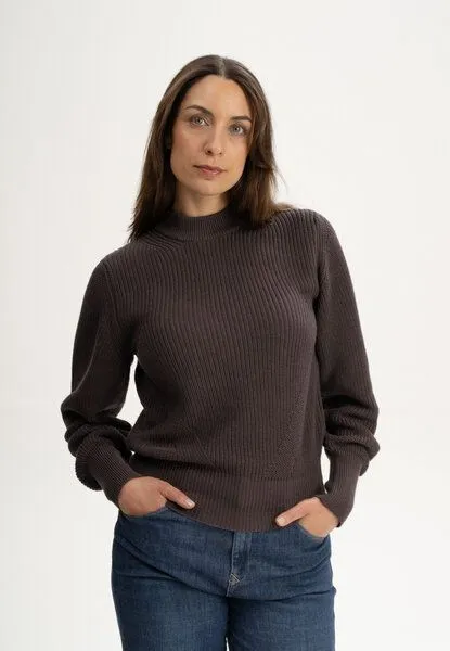 MELA Strickpullover RIYA | von MELA | Fairtrade & GOTS zertifiziert, Dunkelbraun, – Produktbild 1 von 4