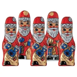 Rosengarten Rosengarten Vollmilch-Mini-Weihnachtsmänner in Stanniolpapier, massiv (5 Stück) – Produktbild 1 von 1