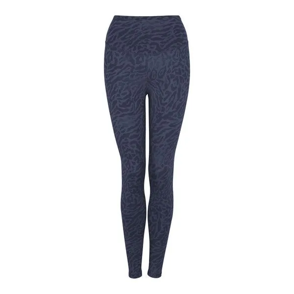 Jaya Jaya LEONA - Damen - High-Rise Leggings mit Allover-Leopard-Print aus weichem TENCEL Lyocell/Biobaumwoll-Mix mit doppelter Taillenpartie, Nightblue/blau, – Produktbild 4 von 4