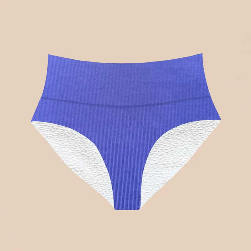 Woodlike Woodlike Damen vegan Bikiniunterteil Reversible Emee High Waist Flieder / Weiß, Violett, – Produktbild 2 von 2