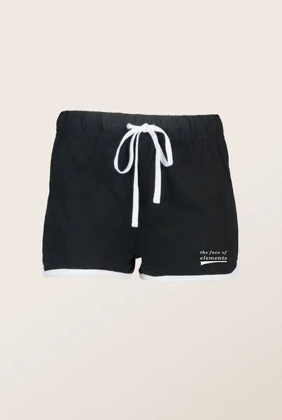 THE FACE OF ELEMENTS The Face of Elements Statement - Fitted Sweatpant Shorts aus 100% Bio-Baumwolle, Black (schwarz), – Produktbild 3 von 4