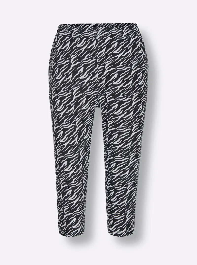 feel good Capri-Hose, Schwarz-weiß, – Produktbild 2 von 2