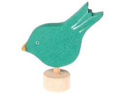 Grimms Grimms Pickender Vogel Steckfigur aus Lindenholz, bunt lasiert Höhe 6 cm – Produktbild 1 von 1