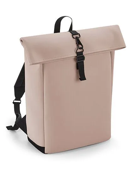 BagBase BagBase Matt beschichteter Rolltop Laptop Rucksack wasserabweisend, Pink (nude), – Produktbild 2 von 2