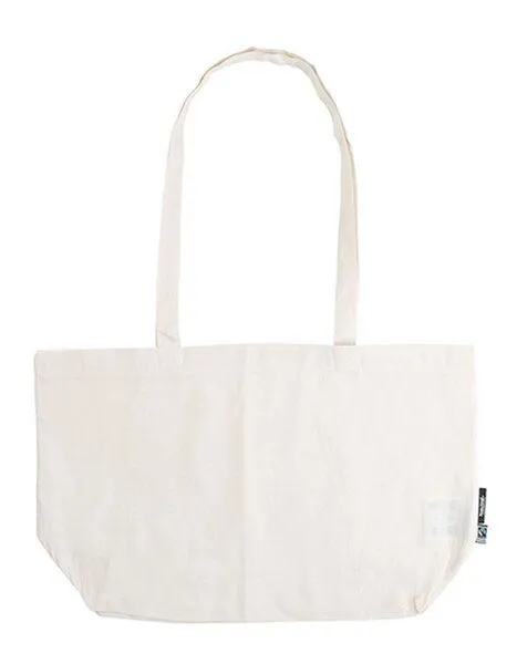 Neutral Neutral Baumwolltasche Einkaufstasche Shopper Breit Lange Henkel, Natur, – Produktbild 2 von 4