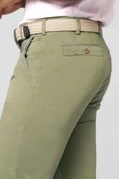 Meyer MEYER BAUMWOLL-KAPOK-CHINO, Grün (oliv), – Produktbild 4 von 4