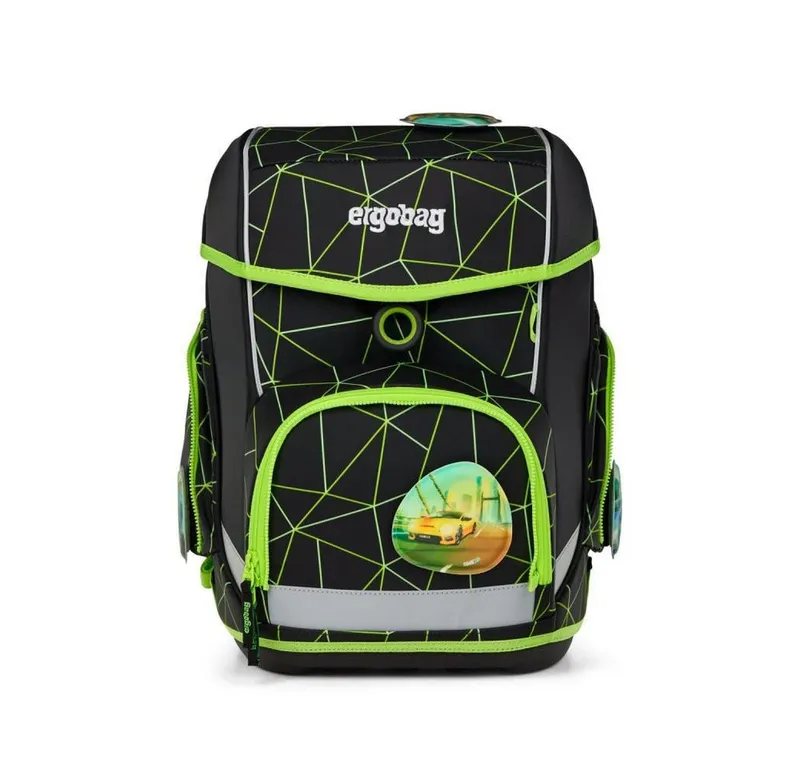 Ergobag Ergobag Schulranzen Cubo (5tlg., inkl. Sportbeutel, Federmäppchen, Schlampermäppchen und Kletties), Cybär race, – Produktbild 2 von 5