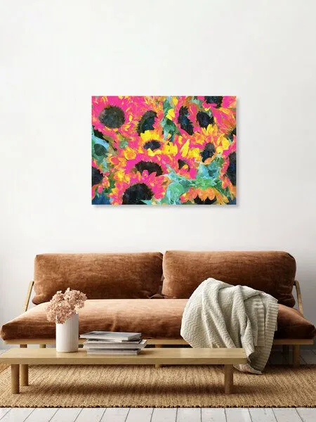 Photocircle Photocircle Poster / Leinwandbild - Pink Sunflowers – Produktbild 3 von 8