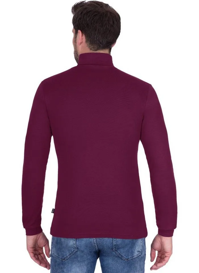 Trigema Rollkragenshirt TRIGEMA Langarm Ski- und Sport-Rollkragenpullover (1-tlg), Lila, – Produktbild 3 von 4
