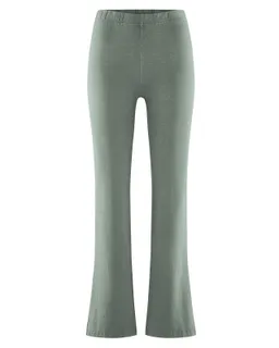 HempAge Hempage Damen vegan Hose Mit Ausgestelltem Bein Thymiangrün – Produktbild 1 von 1