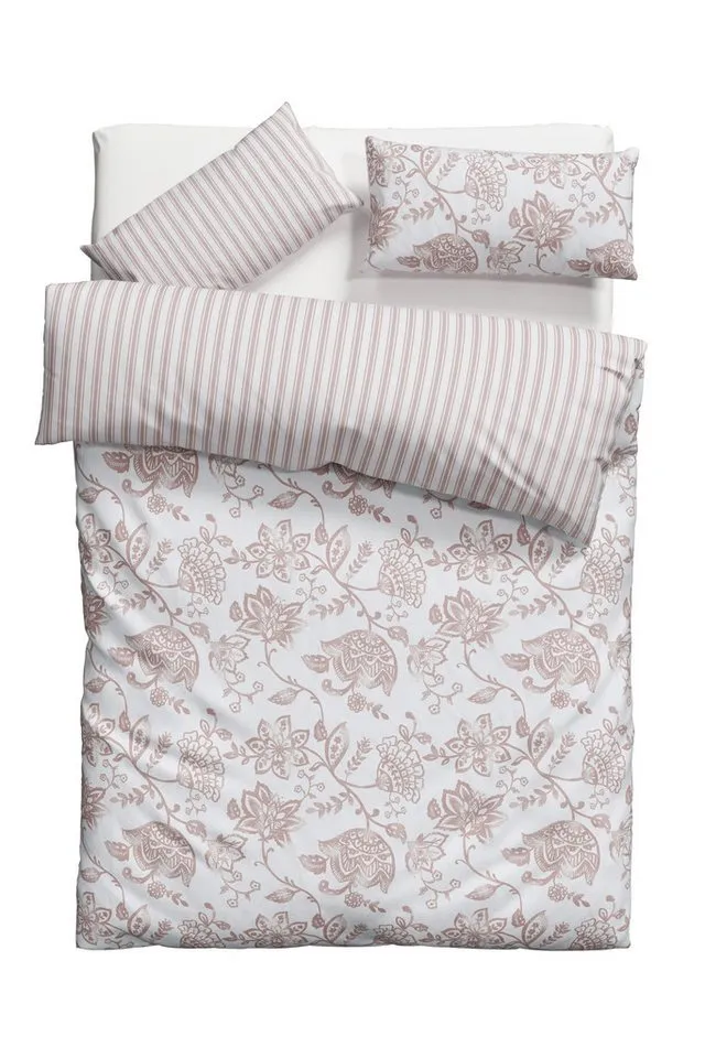 OTTO home Bettwäsche Nordby, Flanell, 2 teilig, Bettwäsche aus Baumwolle, skandinavisches Design, ab Größe 135x200 cm, Rosa, – Produktbild 6 von 6