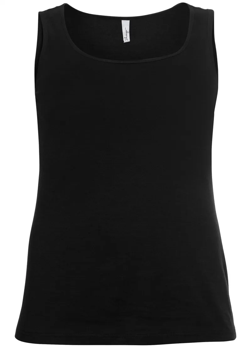 sheego Tanktop schwarz, Schwarz, – Produktbild 2 von 2