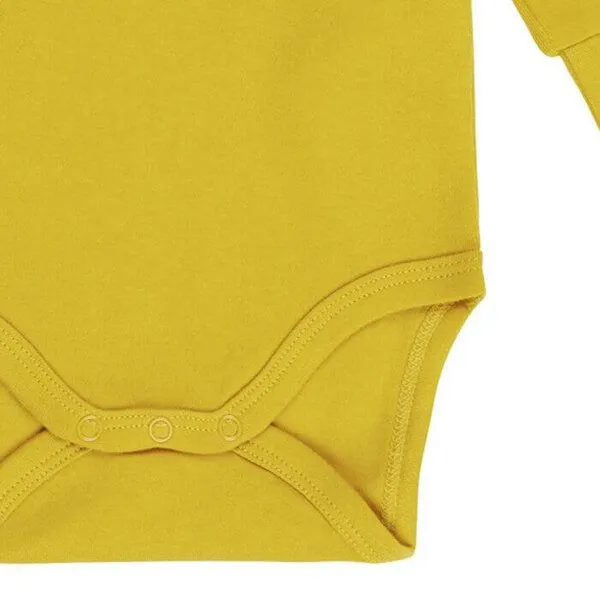 Sense Organics sense-organics Babybody Langarm *MILAN* Teal oder Mustard GOTS I Sense Organics, Yellow, – Produktbild 2 von 2