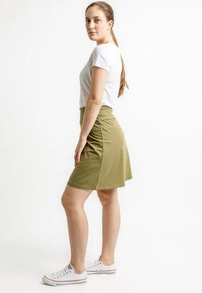 Leela Cotton Leela Cotton Damen Rock ROLANIE, Grün (oliv), – Produktbild 3 von 3