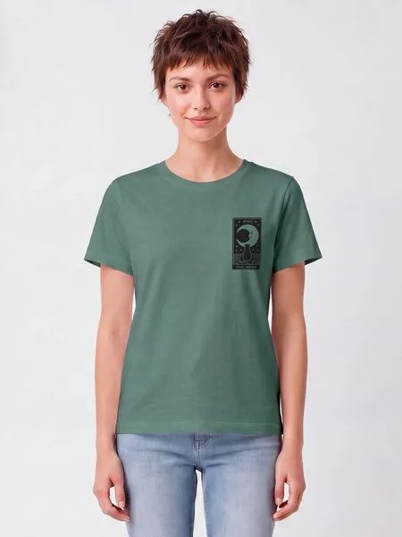 watapparel watapparel T-Shirt Frauen Tarot The Moon, Green bay, – Produktbild 2 von 2