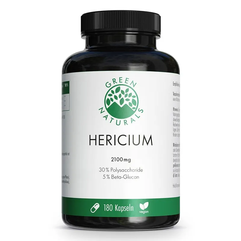 Green Naturals GREEN NATURALS Lions Mane Hericium 2100 mg Kapseln vegan – Produktbild 1 von 1