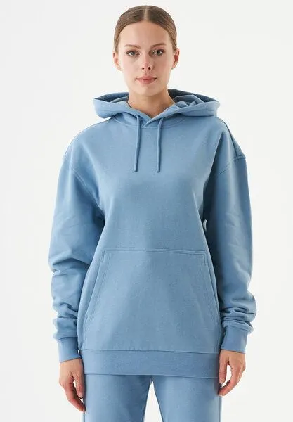 ORGANICATION ORGANICATION ESSENTIALS-HALKI-Unisex Soft Touch Hoodie aus Bio-Baumwolle, Steel blue, – Produktbild 1 von 3
