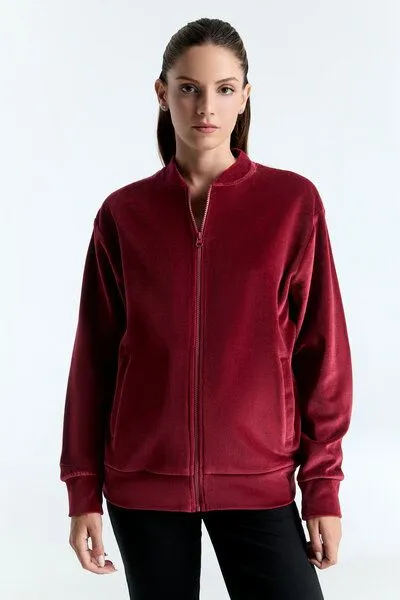 Leela Cotton Leela Cotton Unisex Jacke, Bordeaux, – Produktbild 1 von 4