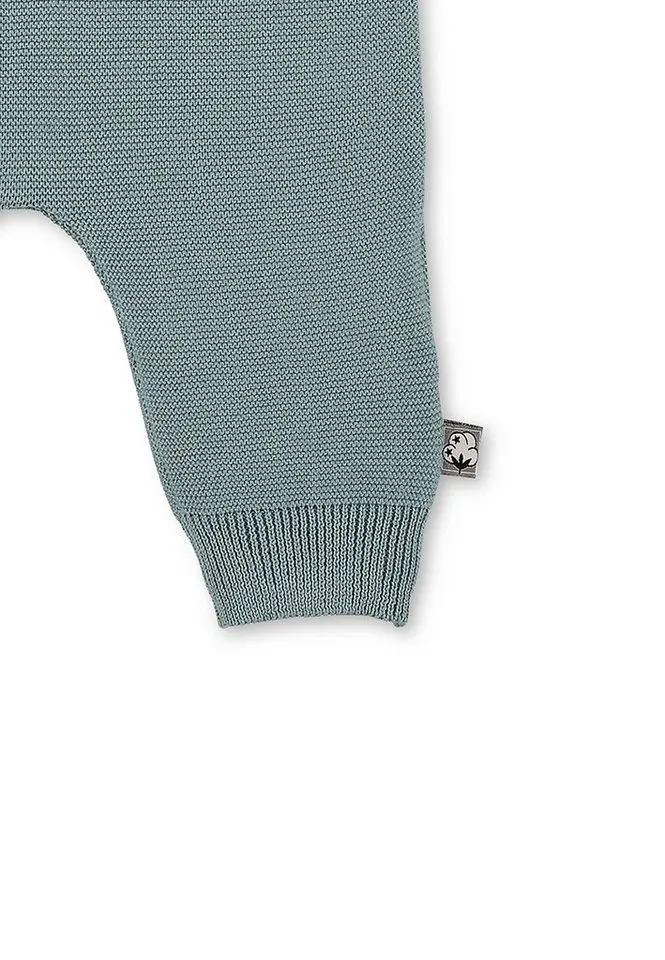 Sterntaler Sterntaler Stoffhose GOTS Strick-Hose (1-tlg) GOTS-Strickhose aus Bio-Baumwolle mit eingestricktem Sternmotiv, Blau|grün, – Produktbild 4 von 5