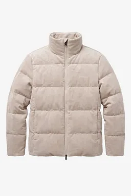 KnowledgeCotton Apparel KnowledgeCotton Apparel Herren vegan Pufferjacke Corduroy Light Federgrau – Produktbild 1 von 1