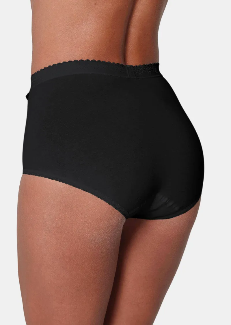 Sloggi Doppelpack Baumwollslip mit Elasthan - schwarz - Gr. 40 von Goldner Fashion, Schwarz, – Produktbild 2 von 3